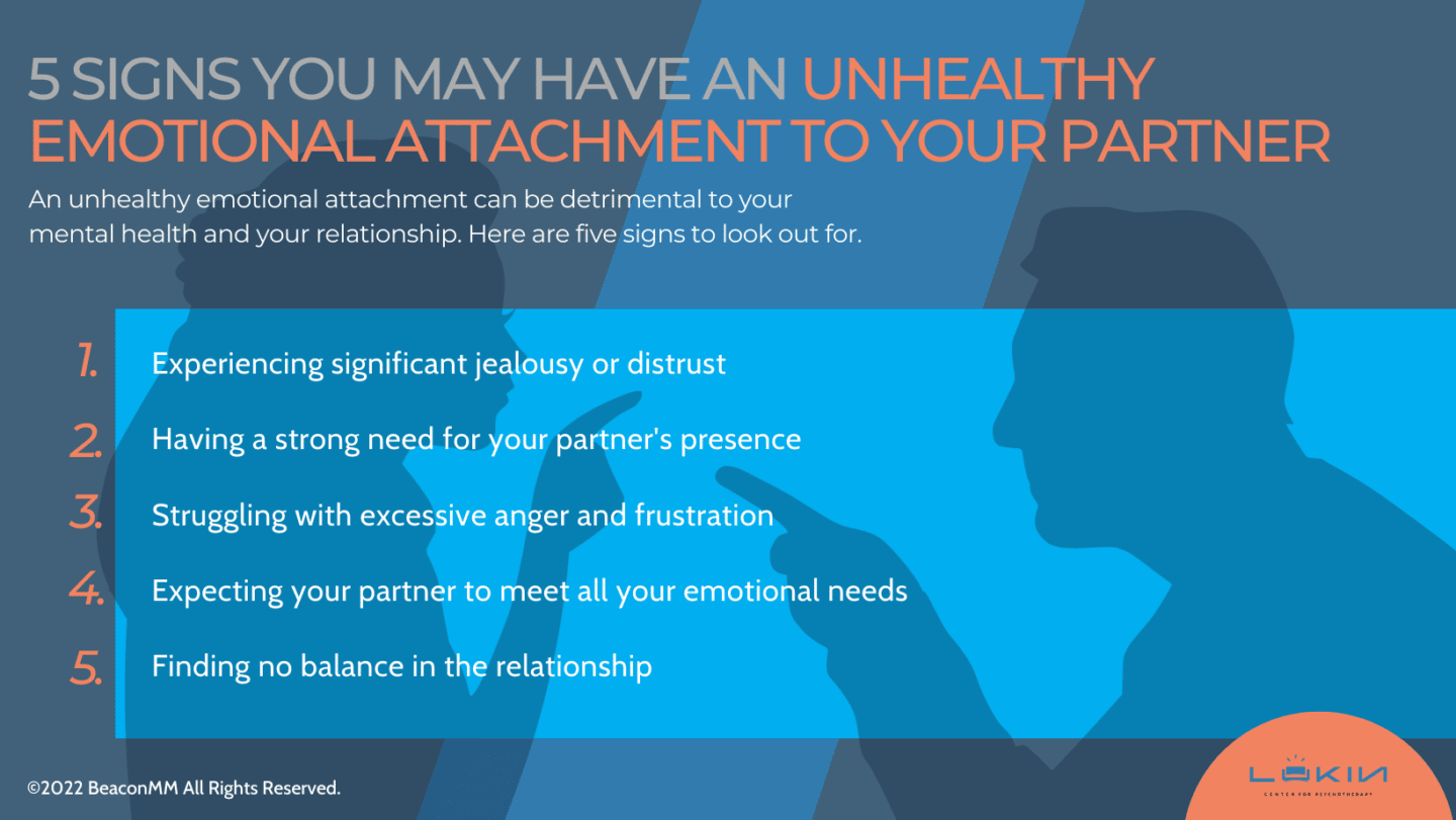 5 Signs You May Have an Unhealthy Emotional Attachment to Your Partner Infographic