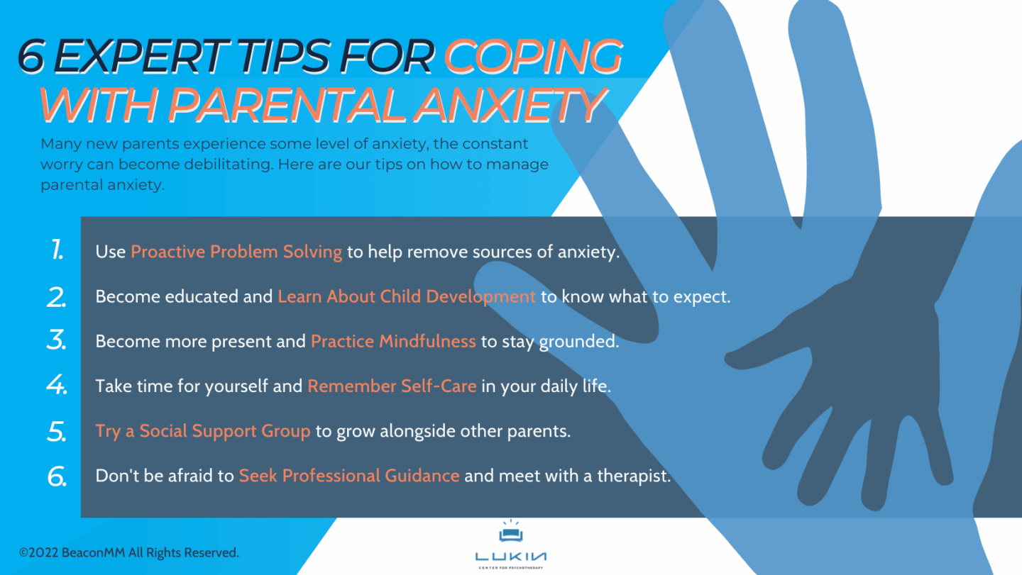 6 Expert Tips for Coping With Parental Anxiety Infographic