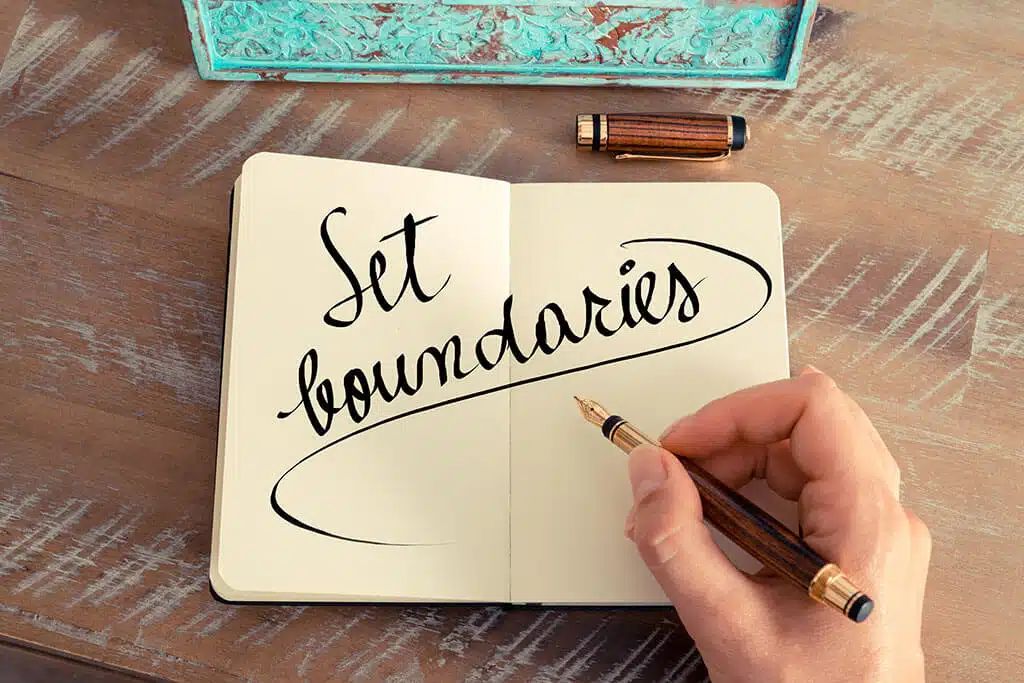 handwritten text set boundaries as