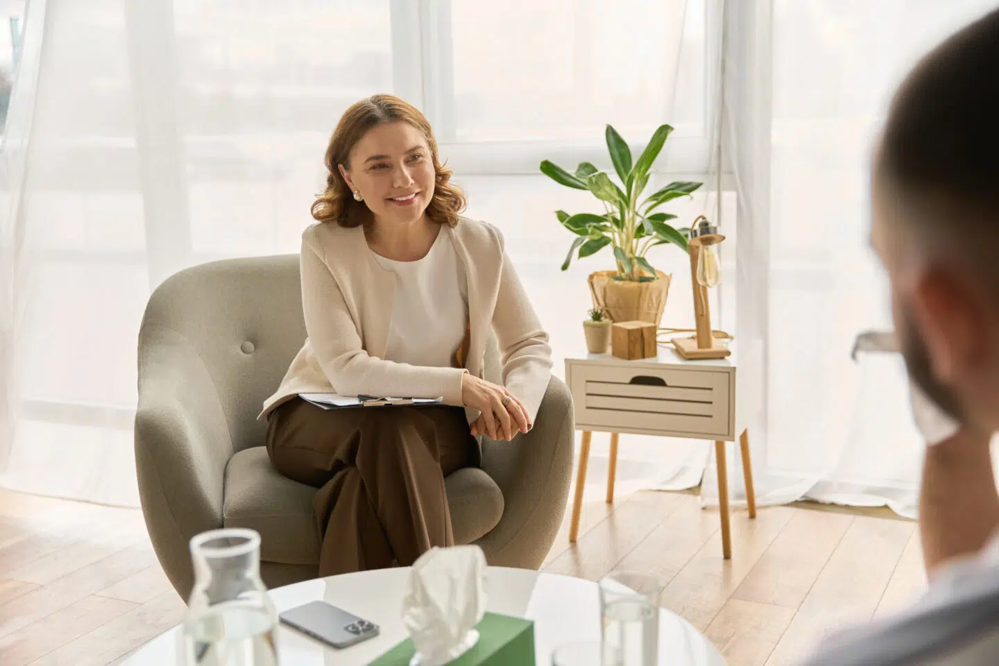 professional female therapist smiling during consu 2026 09 25 06 37 39 utc