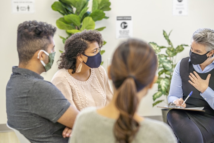 Group of people meeting for therapy